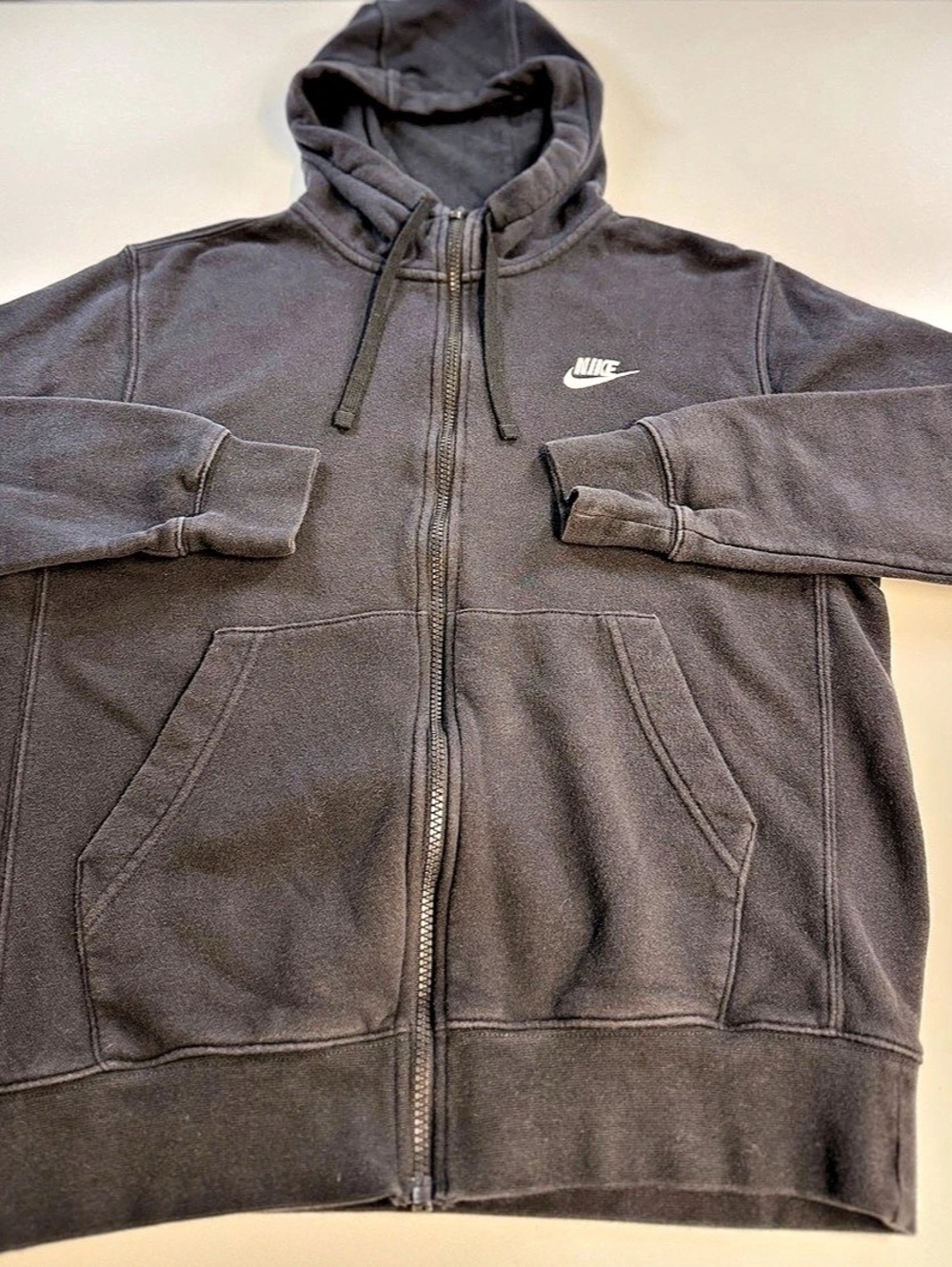 Nike Club Fleece Full-Zip Hoodie Black Small